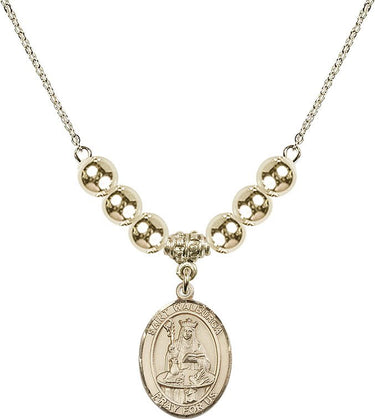 Saint Walburga Crystal Necklace | 3/4 inch | 6mm Beads _x0014_ 14kt Gold Filled