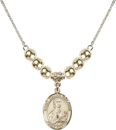 Saint Gemma Galgani Crystal Necklace | 3/4 inch | 6mm Beads _x0014_ 14kt Gold Filled