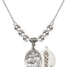 Saints Cosmas & Damian / Doctors Crystal Necklace | 3/4 inch _x0014_ Sterling Silver