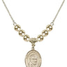 Saint Vincent de Paul Crystal Necklace | 3/4 inch | 6mm Beads _x0014_ 14kt Gold Filled