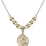 Saint Jerome Crystal Necklace | 3/4 inch | 6mm Beads _x0014_ 14kt Gold Filled