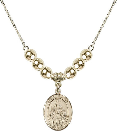 Saint Sophia Crystal Necklace | 3/4 inch | 6mm Beads _x0014_ 14kt Gold Filled