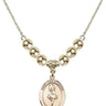 Saint Christopher Crystal Necklace | 3/4 inch | 6mm Beads _x0014_ 14kt Gold Filled