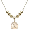 Saint Christopher Crystal Necklace | 3/4 inch | 6mm Beads _x0014_ 14kt Gold Filled