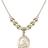 Saint Christopher Crystal Necklace | 3/4 inch | 6mm Beads _x0014_ 14kt Gold Filled