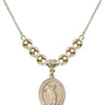 Saint Christopher Crystal Necklace | 3/4 inch | 6mm Beads _x0014_ 14kt Gold Filled