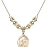 Saint Christopher Crystal Necklace | 3/4 inch | 6mm Beads _x0014_ 14kt Gold Filled