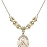 Saint Christopher Crystal Necklace | 3/4 inch | 6mm Beads _x0014_ 14kt Gold Filled