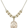 Saint Christopher Crystal Necklace | 3/4 inch | 6mm Beads _x0014_ 14kt Gold Filled