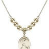 Saint Sebastian Crystal Necklace | 3/4 inch | 6mm Beads _x0014_ 14kt Gold Filled