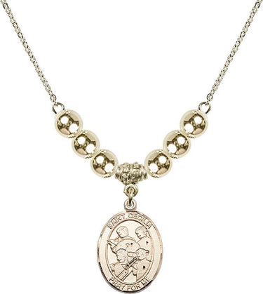 Saint Cecilia Crystal Necklace | 3/4 inch | 6mm Beads _x0014_ 14kt Gold Filled