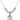 Saint Rita of Cascia Crystal Necklace | 3/4 inch | 6mm Beads _x0014_ Sterling Silver