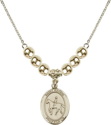 Saint Kateri Tekakwitha Crystal Necklace | 3/4 inch | 6mm Beads _x0014_ 14kt Gold Filled