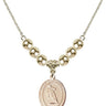 Saint Christopher Crystal Necklace | 3/4 inch | 6mm Beads _x0014_ 14kt Gold Filled