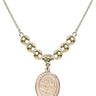 Saint Christopher Crystal Necklace | 3/4 inch | 6mm Beads _x0014_ 14kt Gold Filled