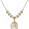 Saint Christopher Crystal Necklace | 3/4 inch | 6mm Beads _x0014_ 14kt Gold Filled
