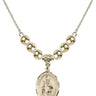 Saint Augustine of Hippo Crystal Necklace | 3/4 inch | 6mm Beads _x0014_ 14kt Gold Filled