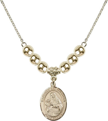 Madonna Crystal Necklace | 3/4 inch | 6mm Beads _x0014_ 14kt Gold Filled