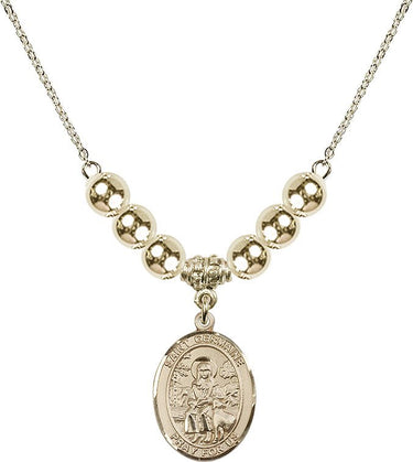Saint Germaine Cousin Crystal Necklace | 3/4 inch | 6mm Beads _x0014_ 14kt Gold Filled
