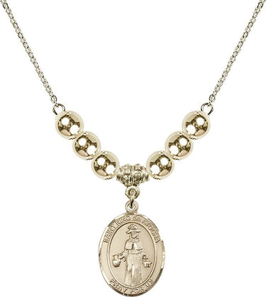 Saint Nino de Atocha Crystal Necklace | 3/4 inch | 6mm Beads _x0014_ 14kt Gold Filled