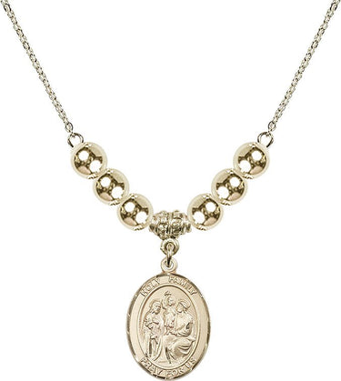 Holy Family Crystal Necklace | 3/4 inch | 6mm Beads _x0014_ 14kt Gold Filled