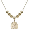 Saint Gertrude of Nivelles Crystal Necklace | 3/4 inch | 6mm Beads _x0014_ 14kt Gold Filled