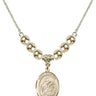 Saint Aloysius Gonzaga Crystal Necklace | 3/4 inch | 6mm Beads _x0014_ 14kt Gold Filled