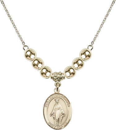 Our Lady of Lebanon Crystal Necklace | 3/4 inch | 6mm Beads _x0014_ 14kt Gold Filled