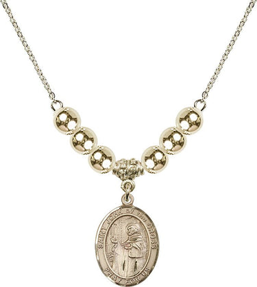 Cross Crystal Necklace | 3/4 inch | 6mm Beads _x0014_ 14kt Gold Filled