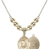 Pope Emeritace Benedict XVI Crystal Necklace | 3/4 inch | 6mm Beads _x0014_ 14kt Gold Filled