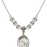 Saint Madeline Sophie Barat Crystal Necklace | 3/4 inch | 6mm Beads _x0014_ Sterling Silver