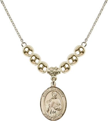 Saint Placidus Crystal Necklace | 3/4 inch | 6mm Beads _x0014_ 14kt Gold Filled