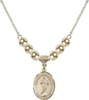Our Lady of All Nations Crystal Necklace | 3/4 inch | 6mm Beads _x0014_ 14kt Gold Filled