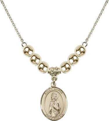Saint Alice Crystal Necklace | 3/4 inch | 6mm Beads _x0014_ 14kt Gold Filled