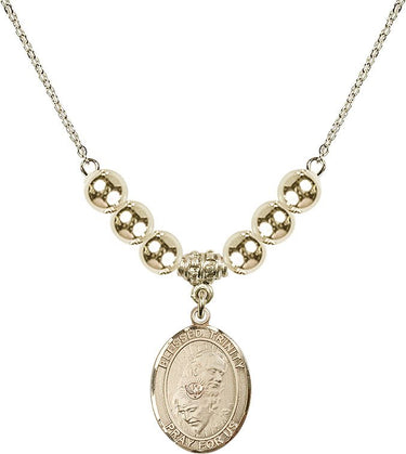 Blessed Trinity Crystal Necklace | 3/4 inch | 6mm Beads _x0014_ 14kt Gold Filled