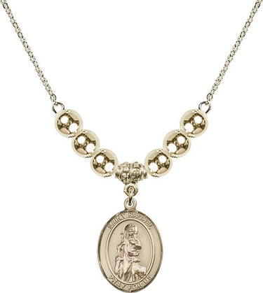 Saint Rachel Crystal Necklace | 3/4 inch | 6mm Beads _x0014_ 14kt Gold Filled