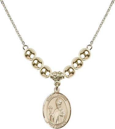 Saint Austin Crystal Necklace | 3/4 inch | 6mm Beads _x0014_ 14kt Gold Filled