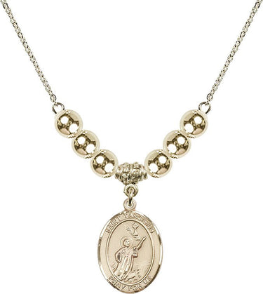 Saint Tarcisius Crystal Necklace | 3/4 inch | 6mm Beads _x0014_ 14kt Gold Filled
