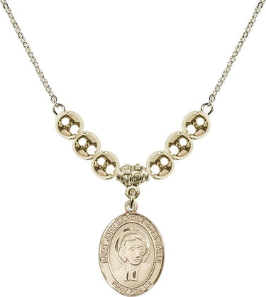 Saint John Baptist de la Salle Crystal Necklace | 3/4 inch | 6mm Beads _x0014_ 14kt Gold Filled