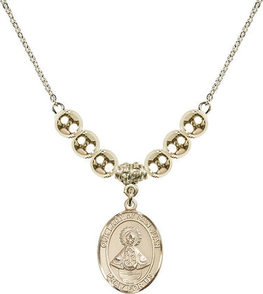 Our Lady of San Juan Crystal Necklace | 3/4 inch | 6mm Beads _x0014_ 14kt Gold Filled