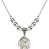 Saint Colette Crystal Necklace | 3/4 inch | 6mm Beads _x0014_ Sterling Silver