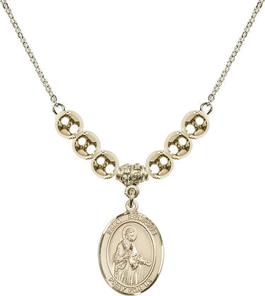 Saint Remigius of Reims Crystal Necklace | 3/4 inch | 6mm Beads _x0014_ 14kt Gold Filled