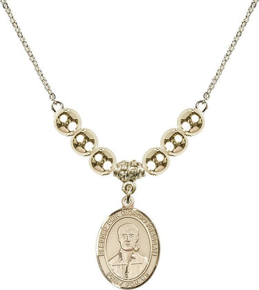 Blessed Pier Giorgio Frassati Crystal Necklace | 3/4 inch | 6mm Beads _x0014_ 14kt Gold Filled