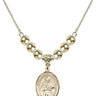 Saint Gabriel Possenti Crystal Necklace | 3/4 inch | 6mm Beads _x0014_ 14kt Gold Filled