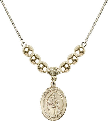 Blessed Caroline Gerhardinger Crystal Necklace | 3/4 inch | 6mm Beads _x0014_ 14kt Gold Filled