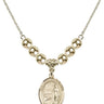 Our Lady of Lourdes Crystal Necklace | 3/4 inch | 6mm Beads _x0014_ 14kt Gold Filled