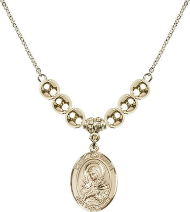Mater Dolorosa Crystal Necklace | 3/4 inch | 6mm Beads _x0014_ 14kt Gold Filled