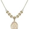 Saint Athanasius Crystal Necklace | 3/4 inch | 6mm Beads _x0014_ 14kt Gold Filled