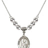 Saint Joseph of Arimathea Crystal Necklace | 3/4 inch | 6mm Beads _x0014_ Sterling Silver