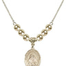 Saint Bede the Venerable Crystal Necklace | 3/4 inch | 6mm Beads _x0014_ 14kt Gold Filled